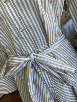 Chandon Shirt Dress - Sand Stripe