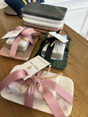 Marble Soap Dish Set - Various