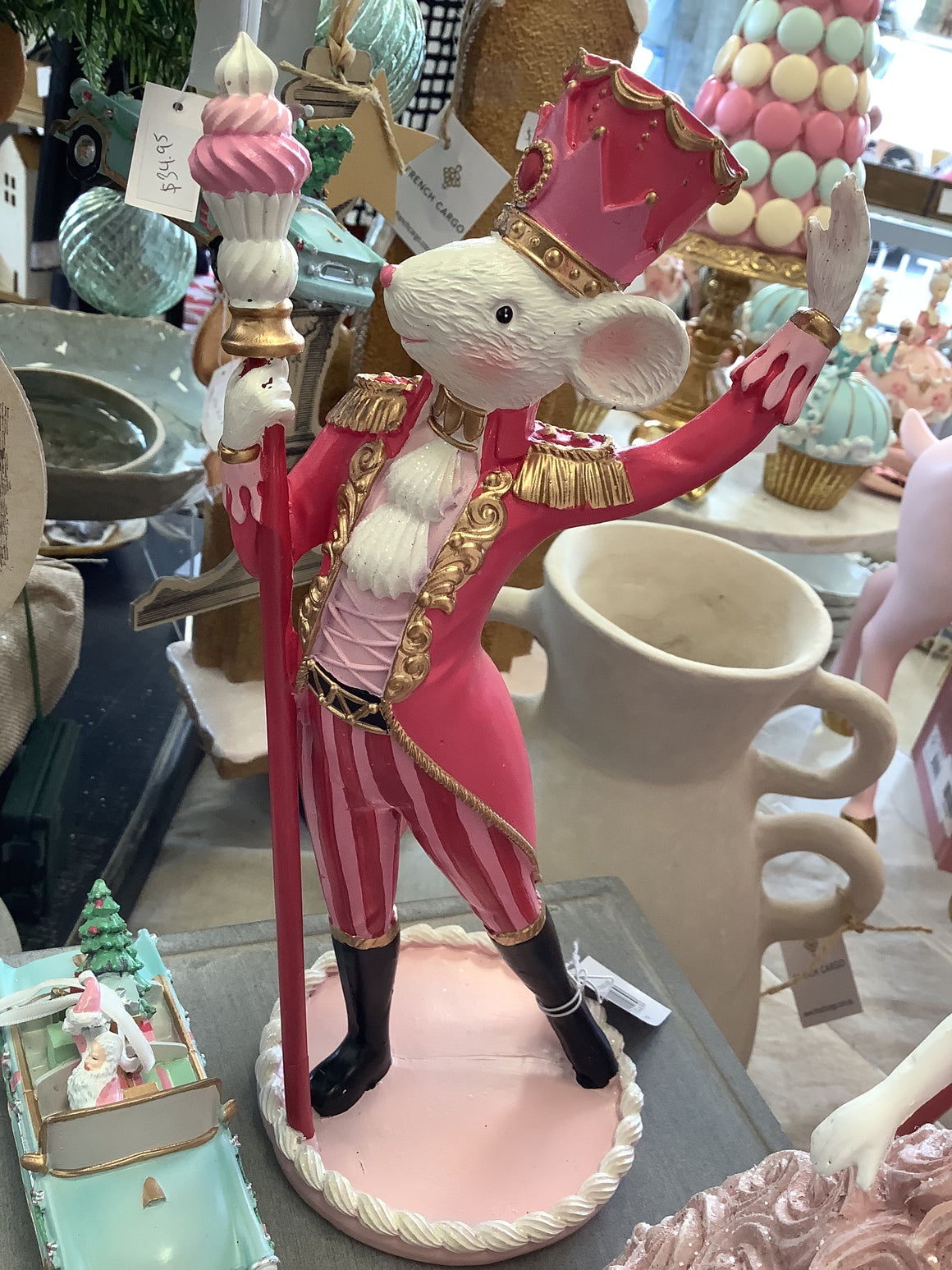 Ringmaster Mouse Ornament - Pink