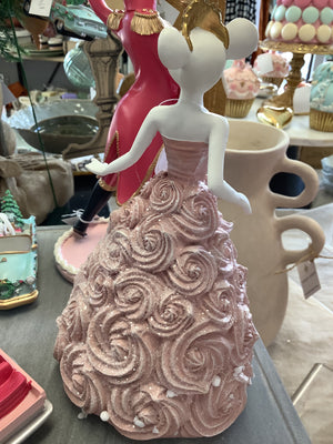 Princess Rose Mouse Ornament - Pink & Glitter
