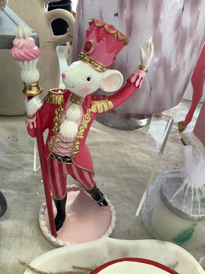 Ringmaster Mouse Ornament - Pink