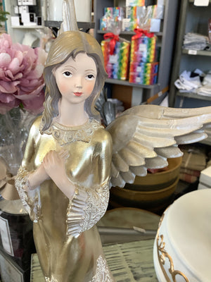 Gold Standing Angel Statue