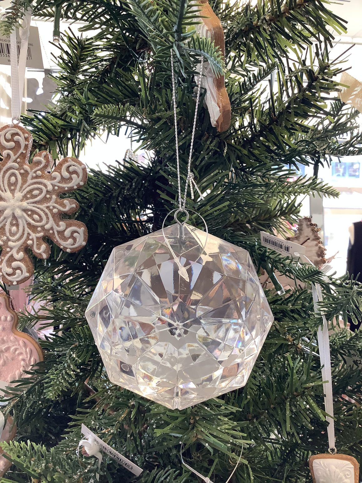 Clear Cut Octagonal Hanging Ornament