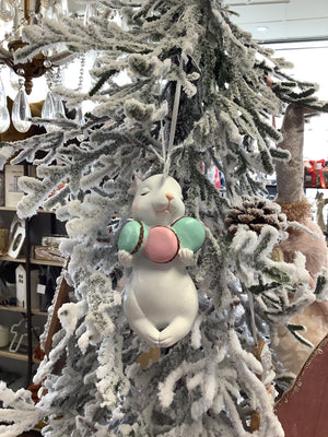 Mouse with Macaron Hanging Ornament