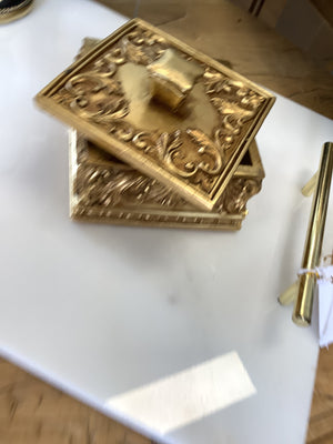 Ornate Trinket Box - Gold