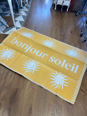 Bonjour Soleil Picnic/Beach Mat - Ombre