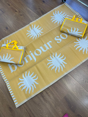 Bonjour Soleil Picnic/Beach Mat - Ombre