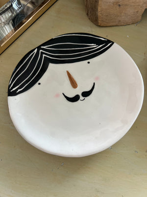 French Face Ceramic Side Plate