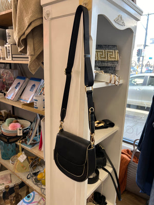 Adessa Shoulder Handbag - Brixton - Nero/Nude