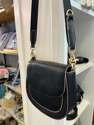 Adessa Shoulder Handbag - Brixton - Nero/Nude