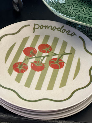 Bamboo Dinner Plate - Pomodoro / Granchio