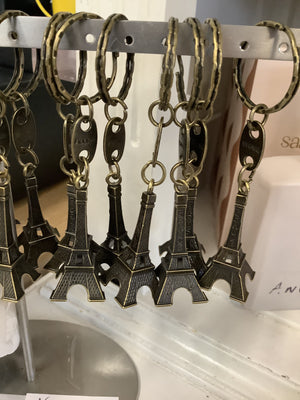 Eiffel Tower Brass Keyring