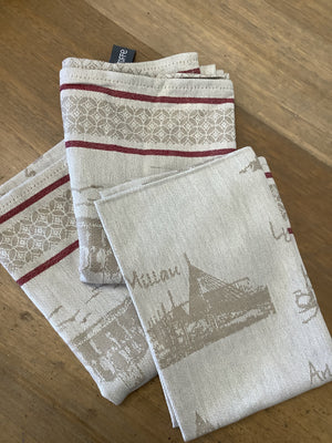 French Cotton Tea Towel - French Monuments