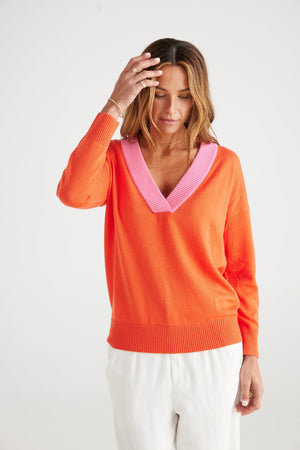 Barcelona Knit - Orange and Pink