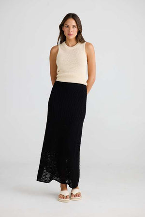 Kasbah Skirt - Black Crochet