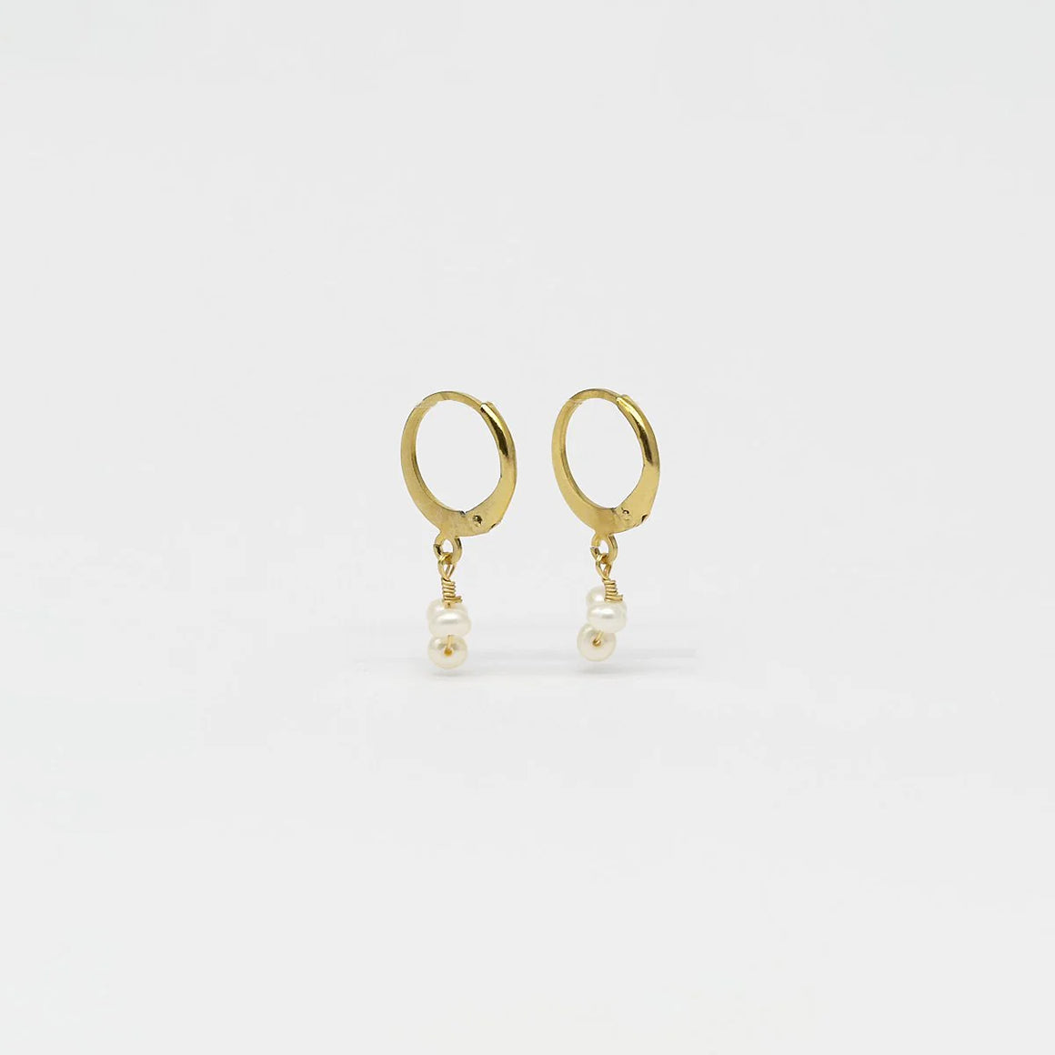 ZAG Aria Earrings - Gold & Mother of Pearl