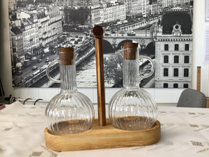 Handcrafted Acacia Wood Cruet Set