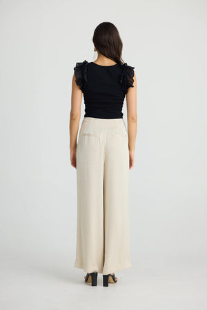 Dana Pant - Oyster Crinkle Satin