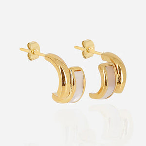 Elodie Earrings - Gold / Mother of Pearl