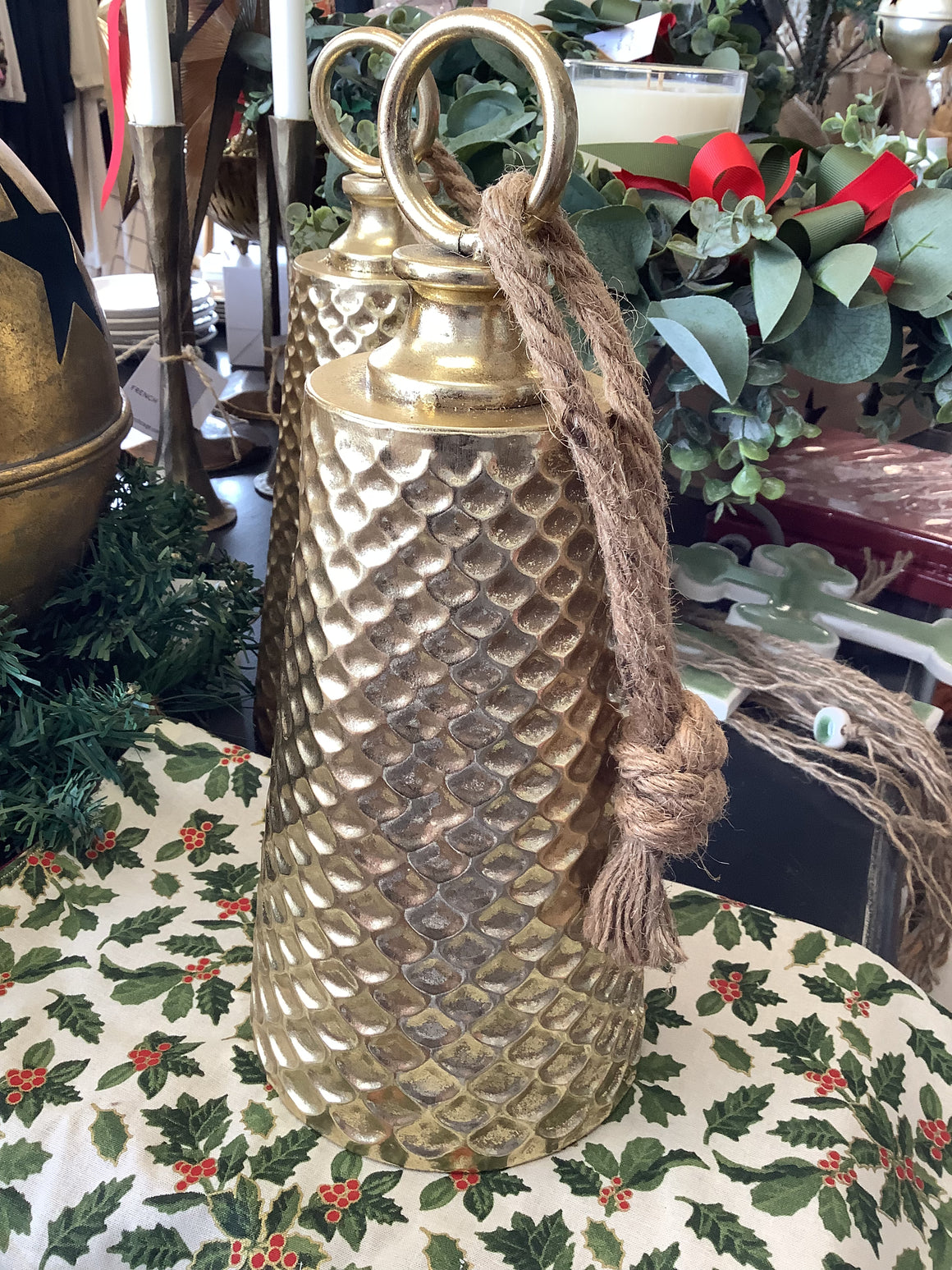 Embossed Gold Long Bell