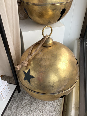 Extra Large Antique Gold Bell - 50cm