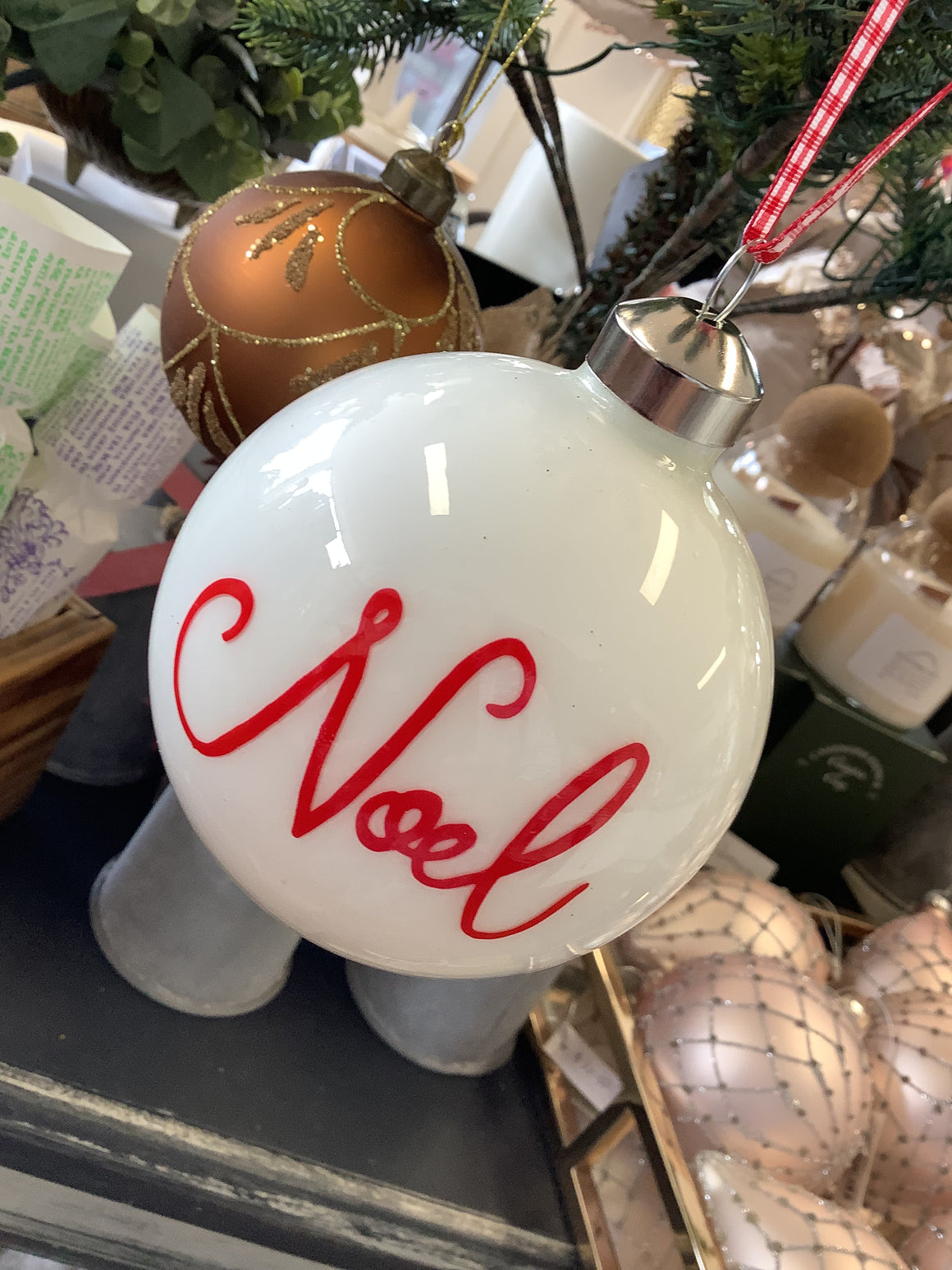 Glass Bauble - Noel / Joy / Believe