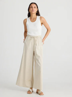 Lana Linen Pant - Natural