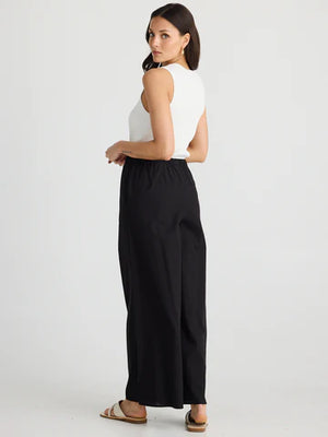 Lana Linen Pant - Black