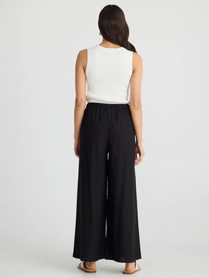 Lana Linen Pant - Black