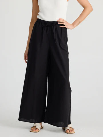 Lana Linen Pant - Black