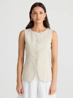 Eden Waistcoat - Natural