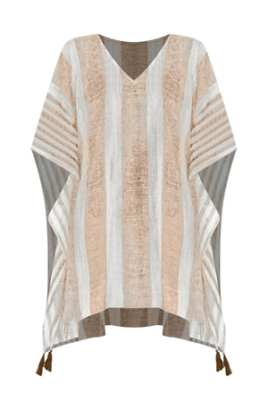 Stella Kaftan - Tribal Taupe / Stripe Black