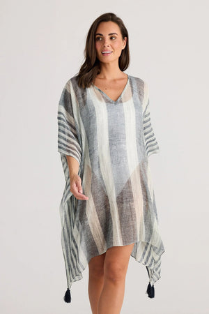 Stella Kaftan - Tribal Taupe / Stripe Black