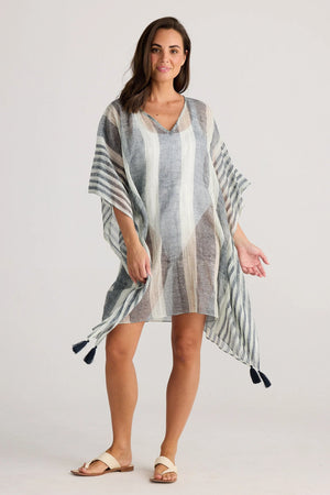 Stella Kaftan - Tribal Taupe / Stripe Black