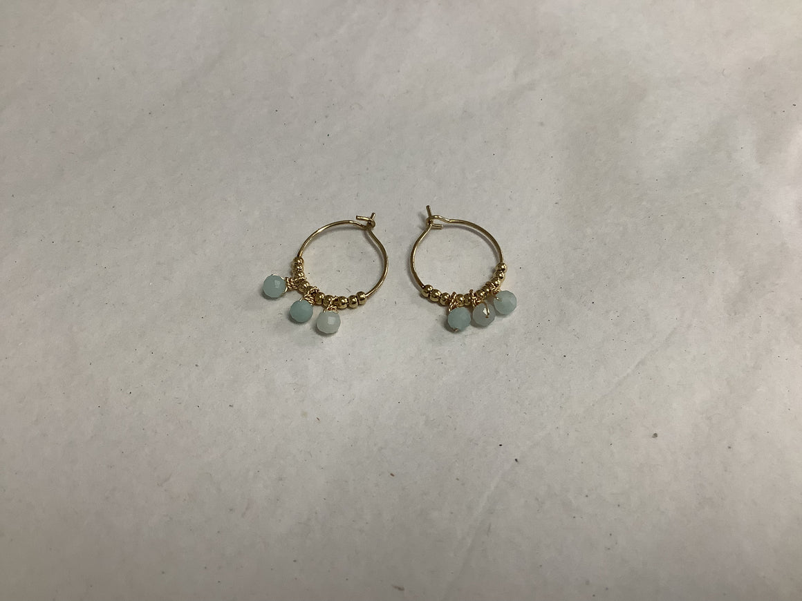 Frances Earrings - Aqua