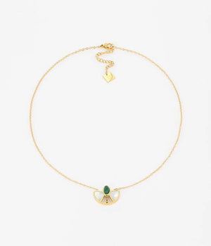 Baka Necklace - Gold / Jade