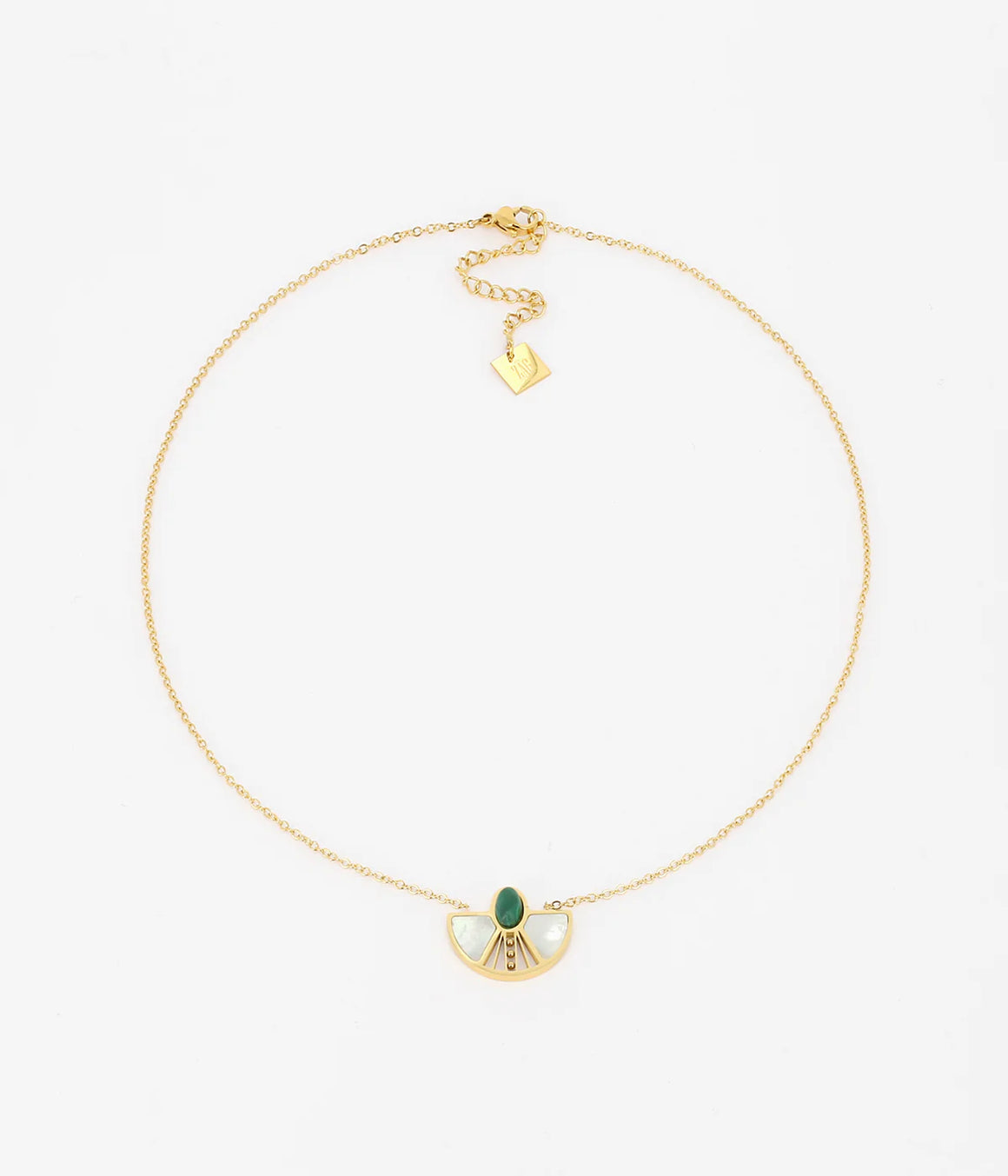 Baka Necklace - Gold / Jade