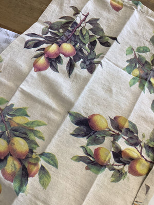 Linen Tea Towel Set - Lemon/Pear