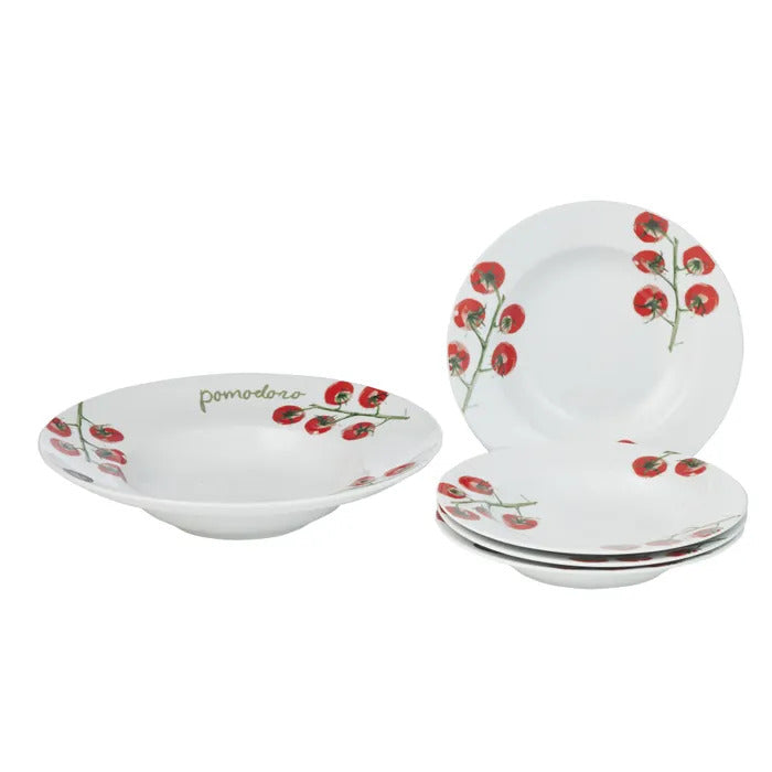 Ceramic 5 piece Pomodoro Pasta set