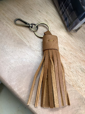 Leather Tassel Keyring