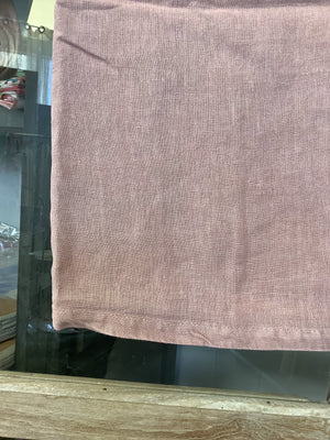 French Country Everyday Linen Tablecloth - Dusty Pink/Rust