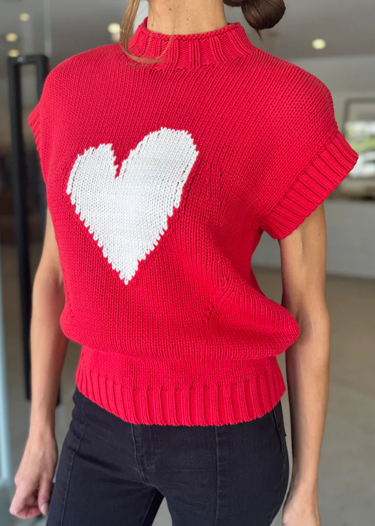 Heart to Heart Knit - Red