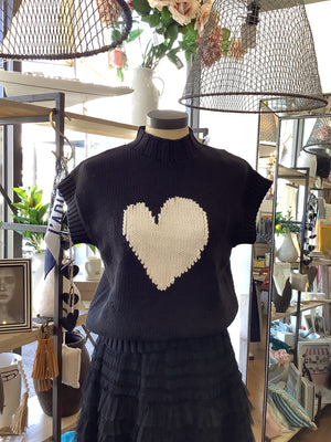 Heart to Heart Knit - Black