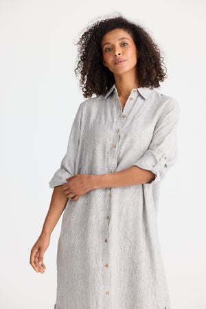 Castro Overshirt - Charcoal Fleck