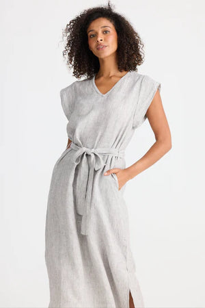 Sebou Dress - Charcoal Fleck