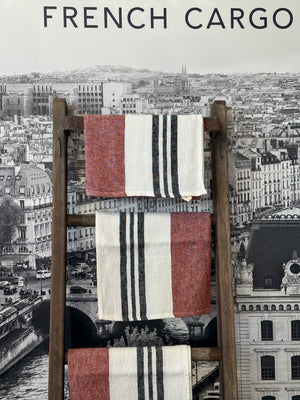 Rouge and Blanc (Red and White) Linen Tea Towel