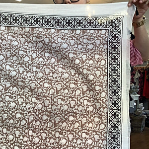 Stella Sarong Scarf - Inca Taupe/Floral Rust