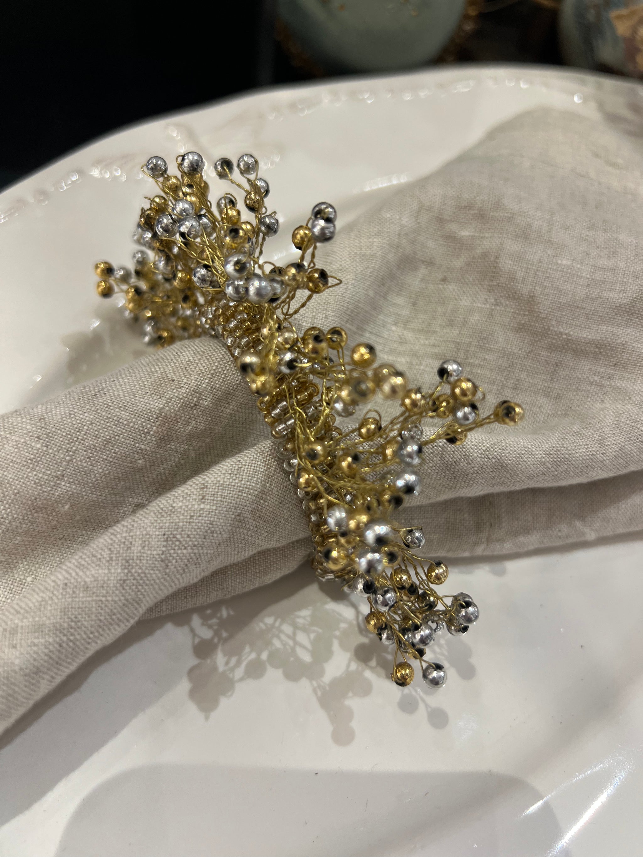 Napkin Ring Set - Gold & Silver