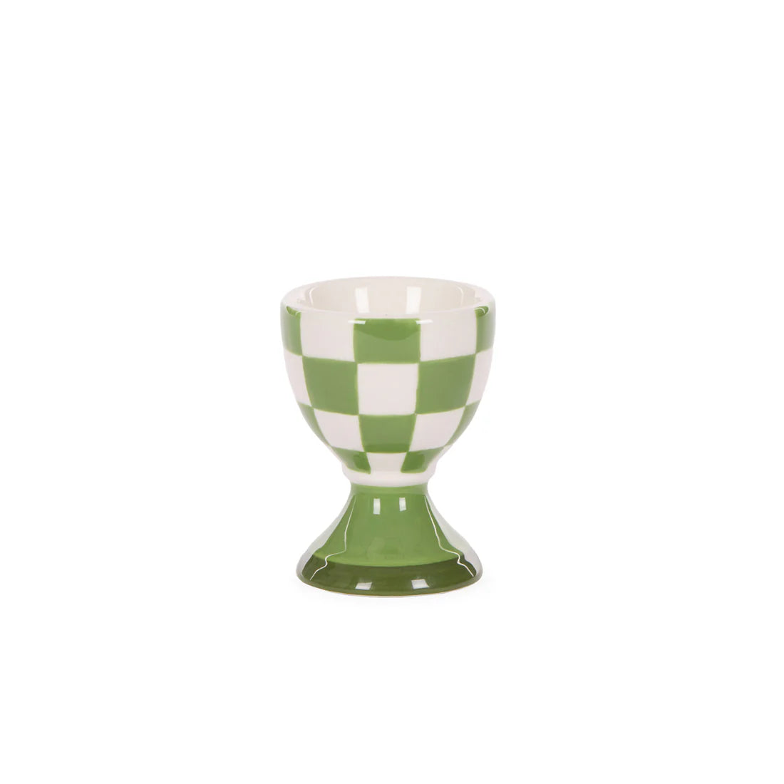Green Check Egg Cup