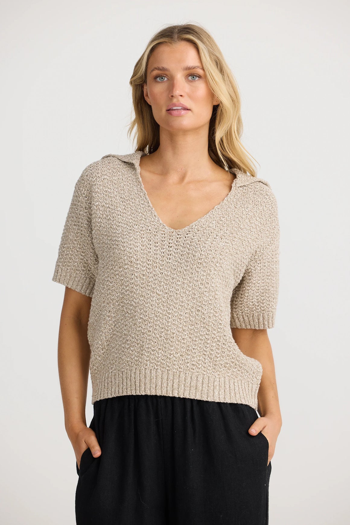 Ramona Knit Tee - Stone